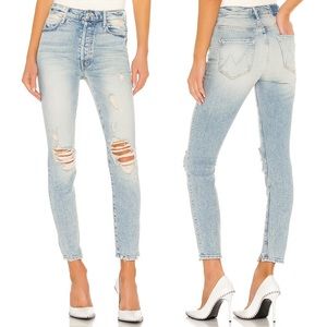 Mother Superior The Super Stunner Ankle Distressed Skinny Jeans Say Amen Again